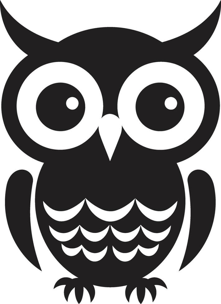 Enigmatic Owl Logo Concept Minimalist Owl Emblem vector