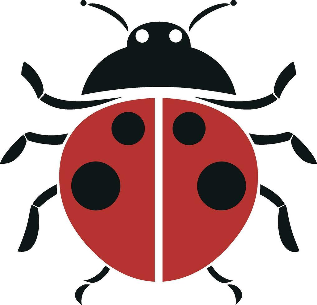 Abstract Elegance of the Tiny Bug Eyes of the Ladybug vector