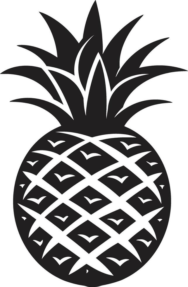 Playful Tropical Icon Minimalistic Pineapple Badge vector