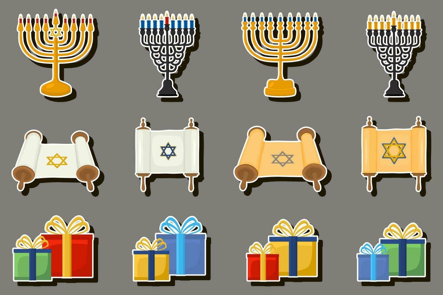 Beautiful illustration on theme of celebrating annual Hanukkah holiday vector