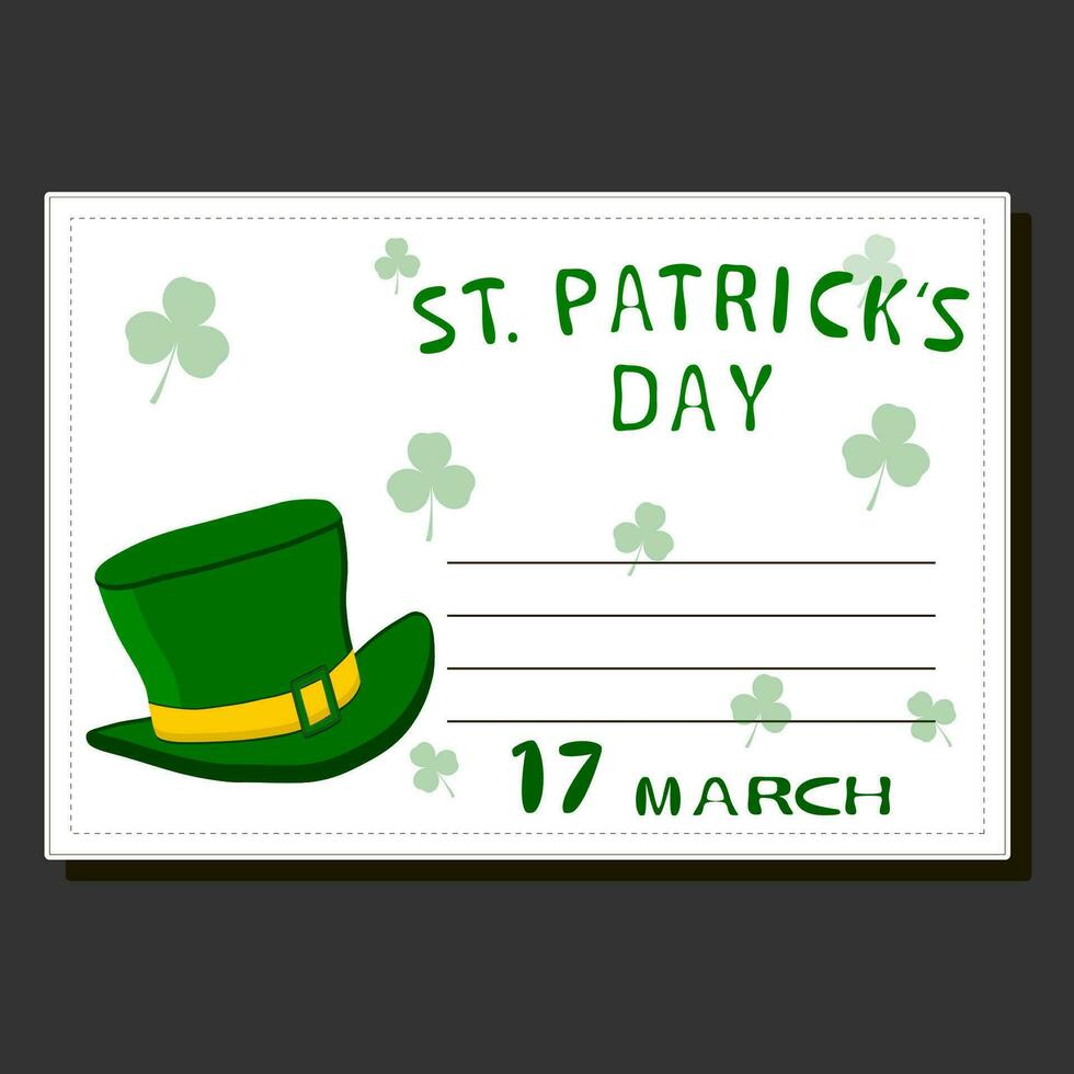 Beautiful illustration on theme of celebrating annual holiday St. Patrick's Day vector