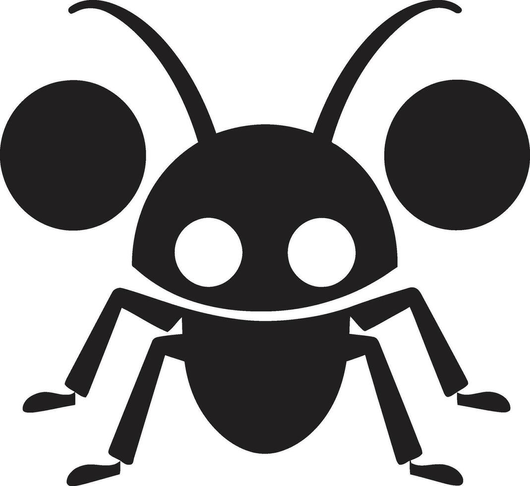 Elegant Black Vector Ant Logo A Statement of Style Ant Precision in Black Vector Logo Perfection