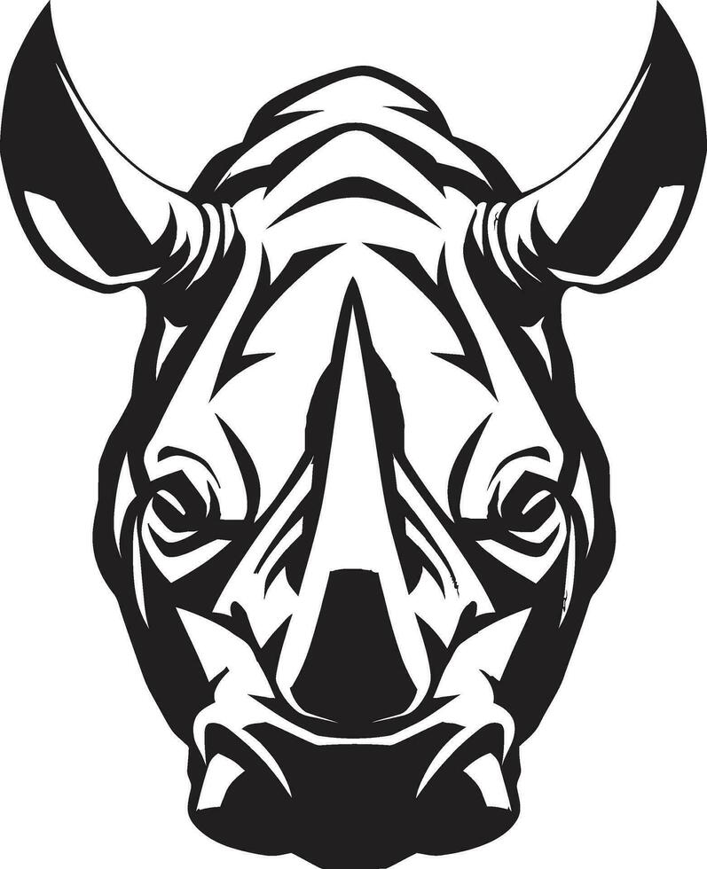 The Rhinos Aria Artistic Melody of Wildlife in Black The Melodic Chorus Black Vector Rhino Logo
