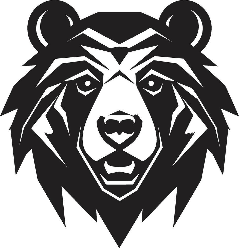 Bear Kingdom Crest Wild Bear Icon vector