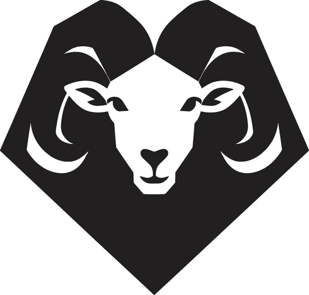 oscuro deleite oveja icono vector encanto majestuoso negro rebaño vector logo diseño