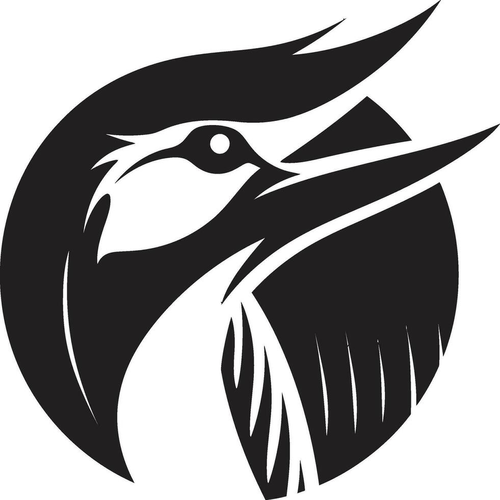 Black Woodpecker Logo A Symbol of Excellence and Quality Black Woodpecker Vector Logo A Design That Will Stand Out From the Crowd