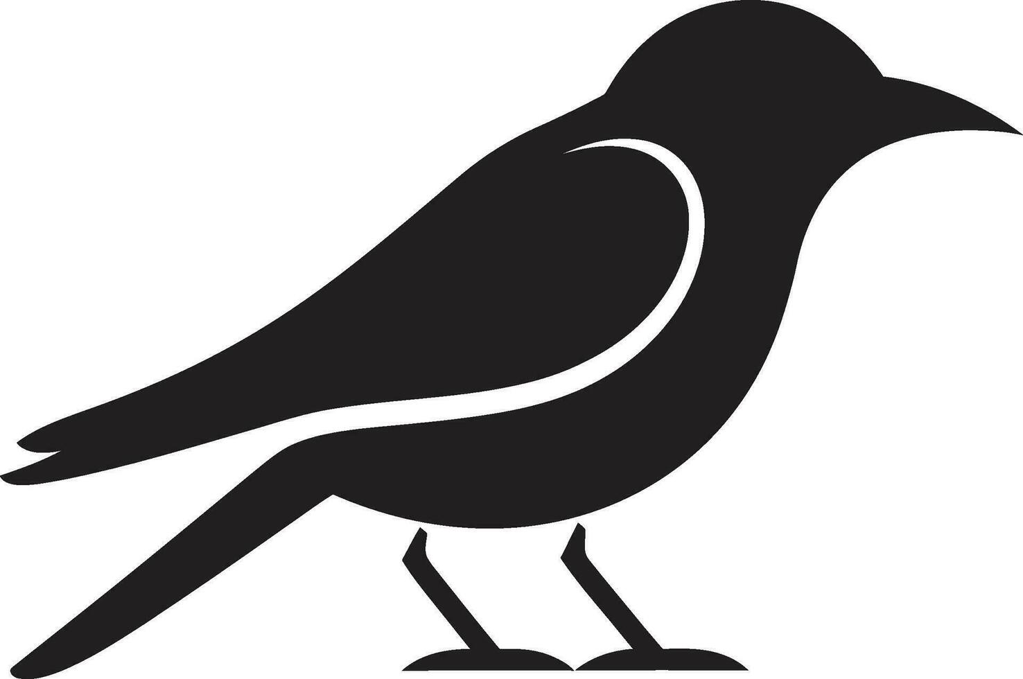 Phoenix in Flight Raptor Silhouette Icon vector