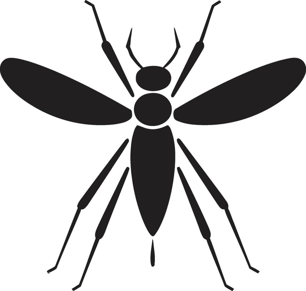 Vintage Mosquito Graphic Artwork Abstract Mosquito Icon Symbolism vector