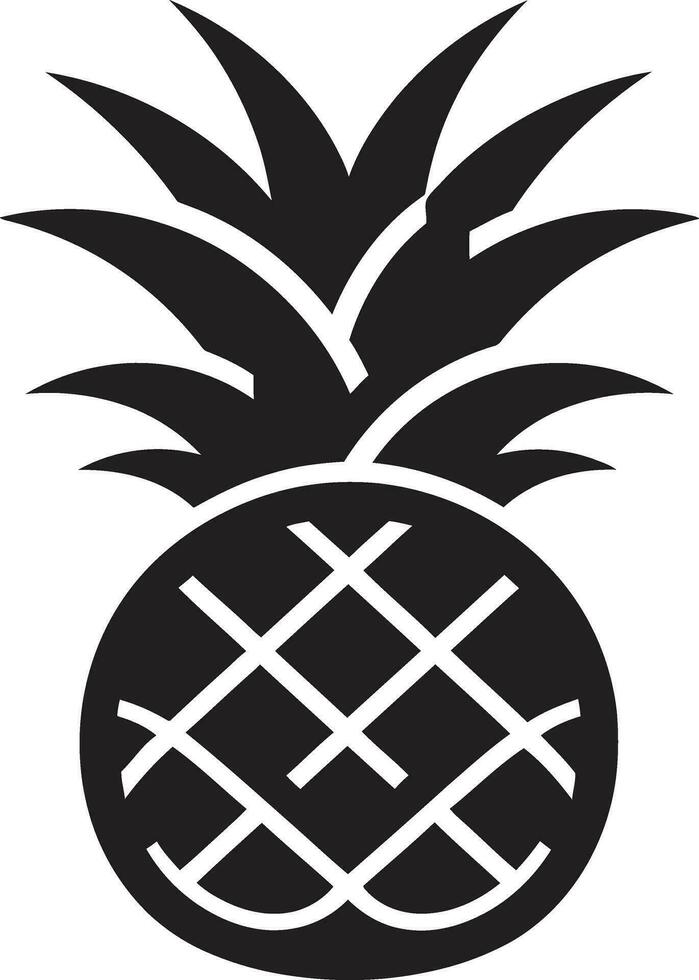 Mysterious Pineapple Symbol Whimsical Tropical Icon Concept vector