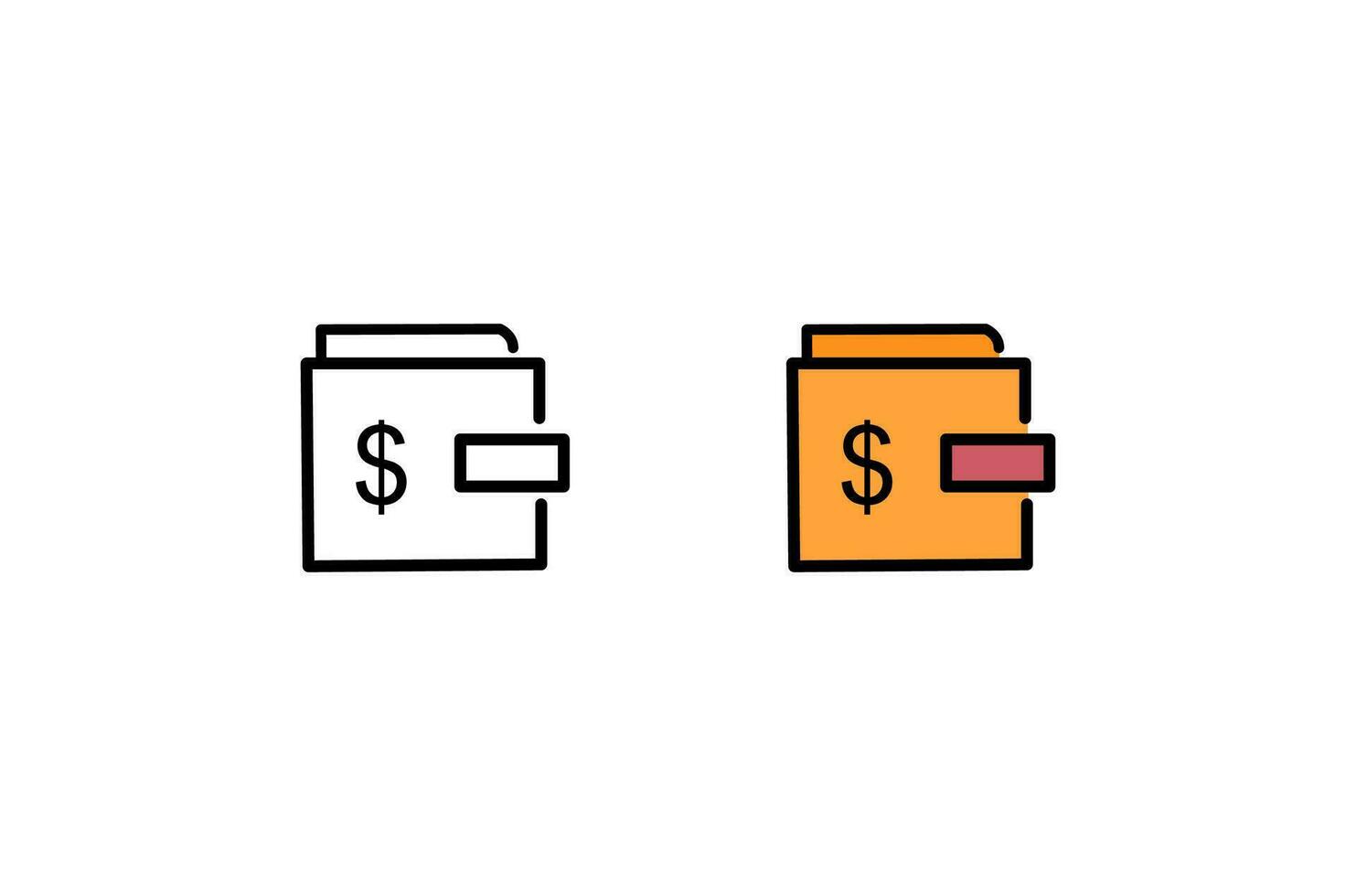 Wallet icon set. wallet vector icon