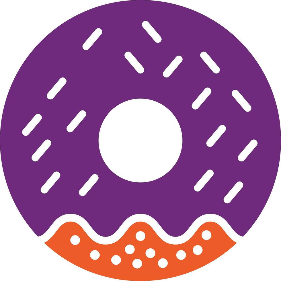 Ilustración de diseño de icono de vector de donut