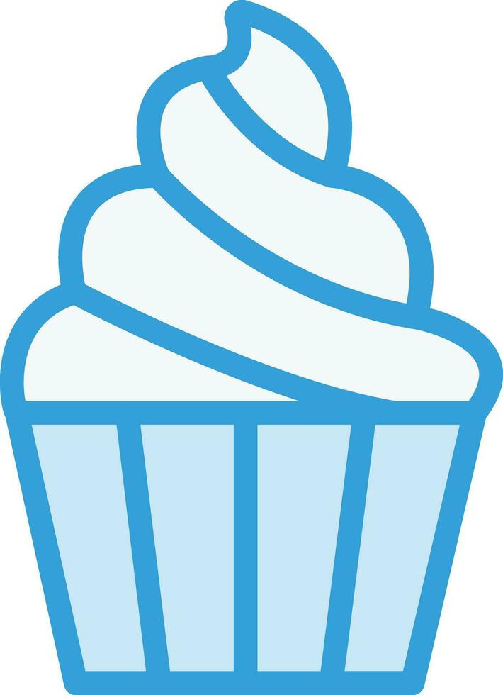 Cup Cake Vector Icon Design Illustration