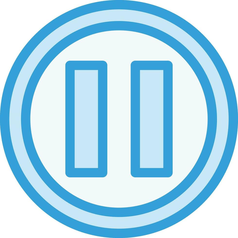 Pause Vector Icon Design Illustration