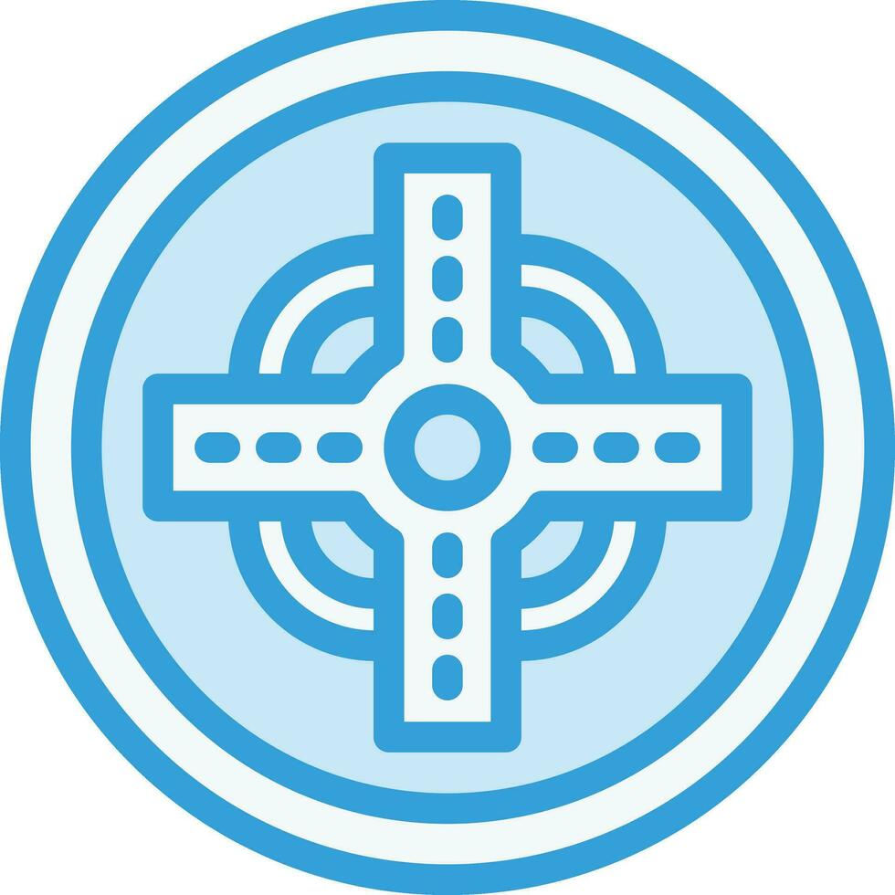 Road intersection Vector Icon Design Illustration