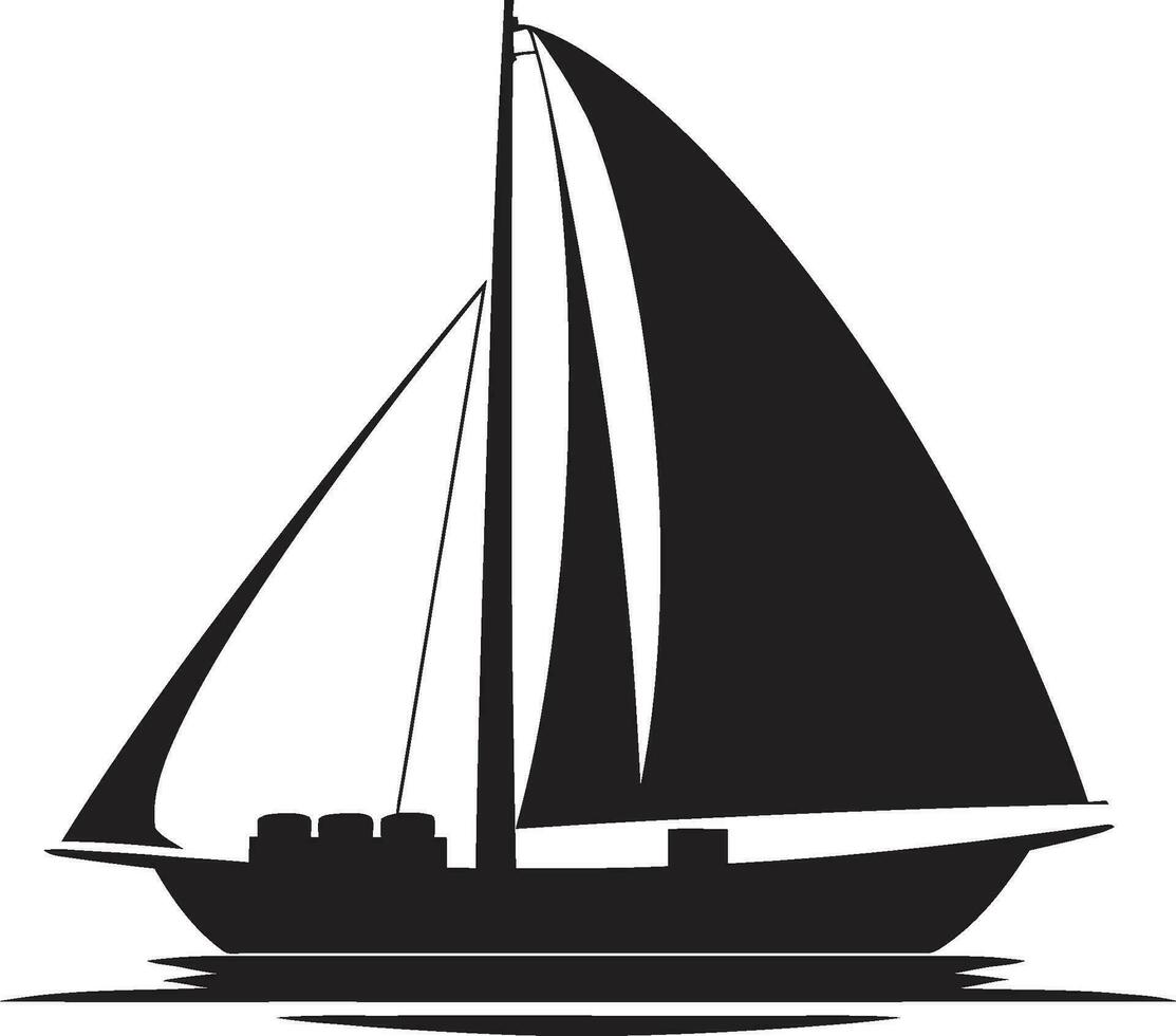 Navigating the Shadows Vector Boat Elegance Sculpted by the Sea Maritime Vector Art