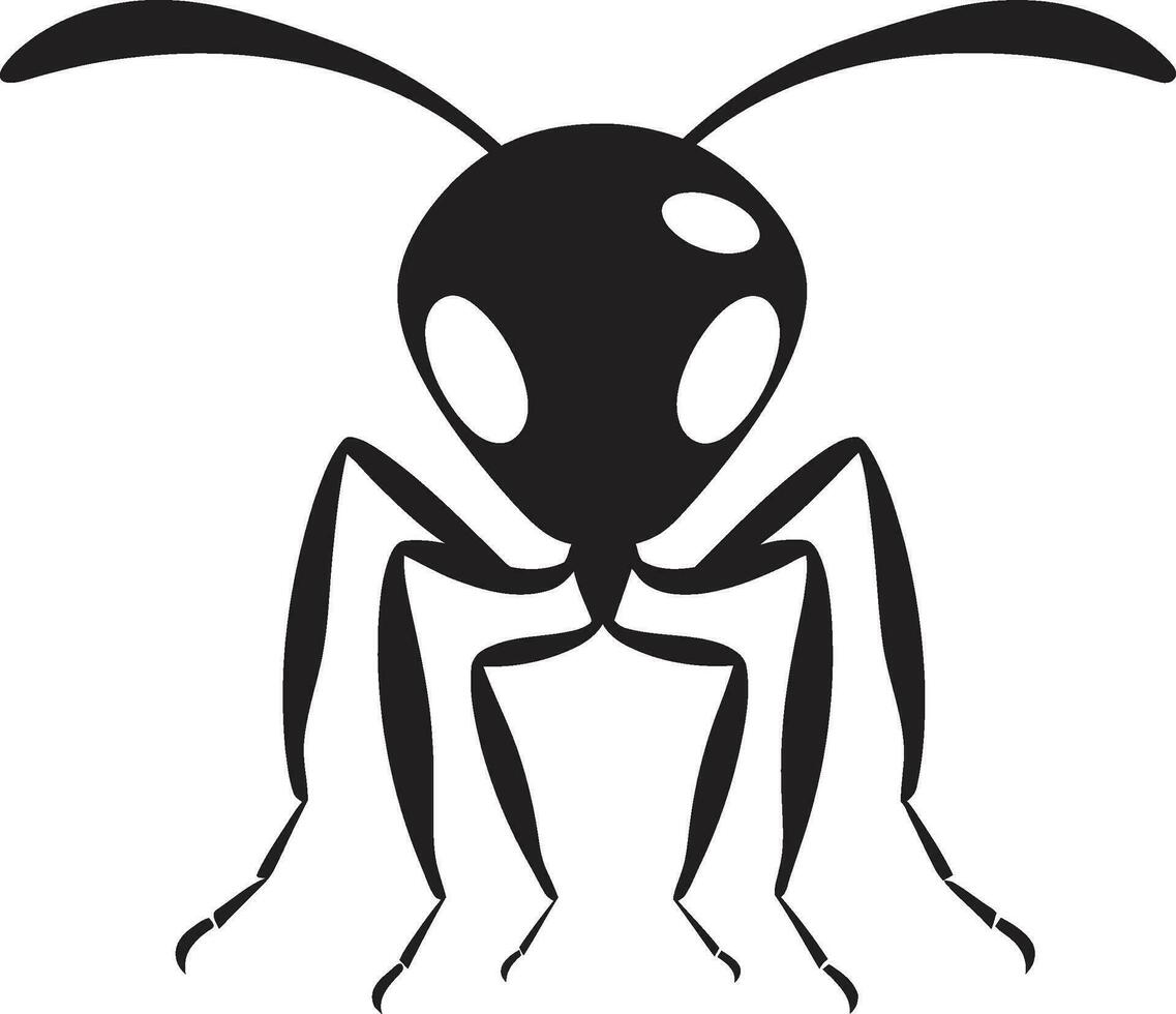 Black Vector Ant Icon Logo Artistry Graceful Minimalism Black Ant Vector Logo