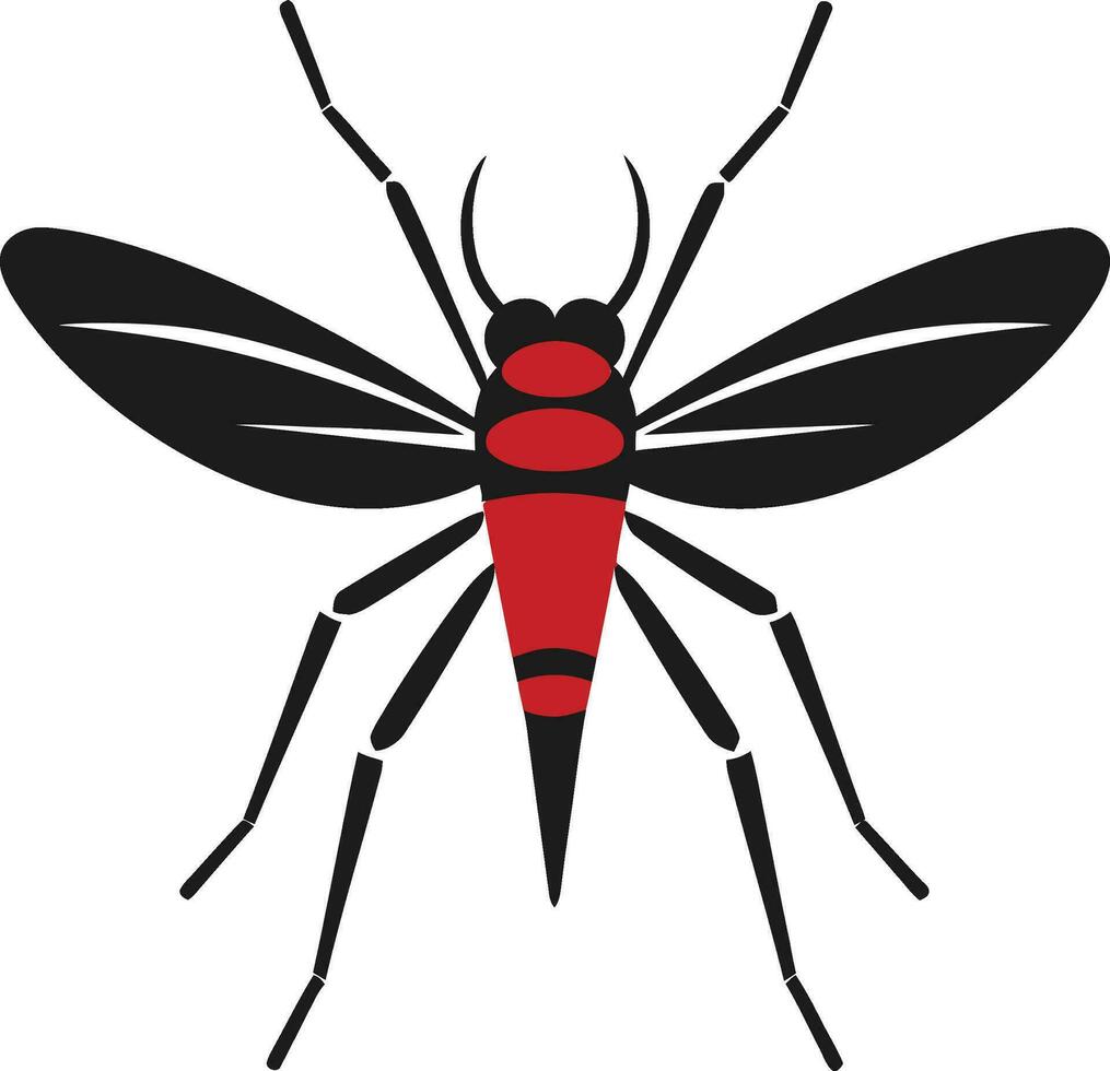 mosquito silueta diseño moderno mosquito icono vector