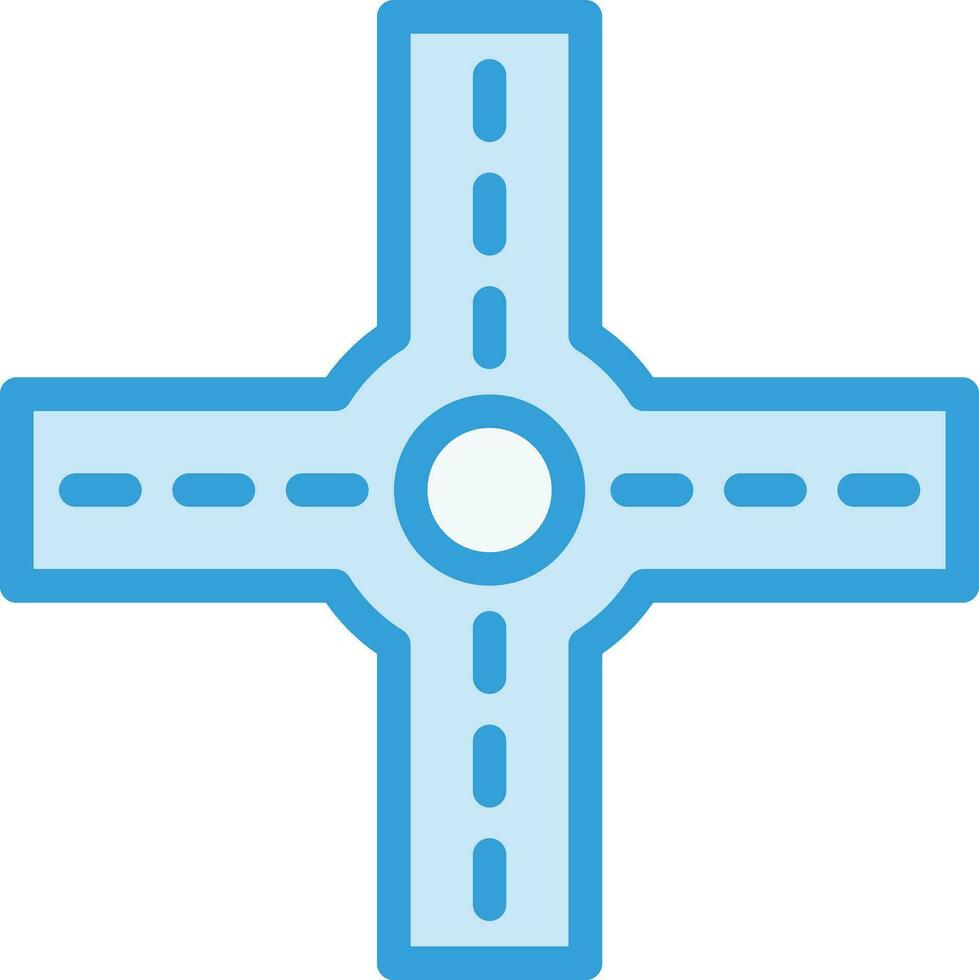 Crossroad Vector Icon Design Illustration
