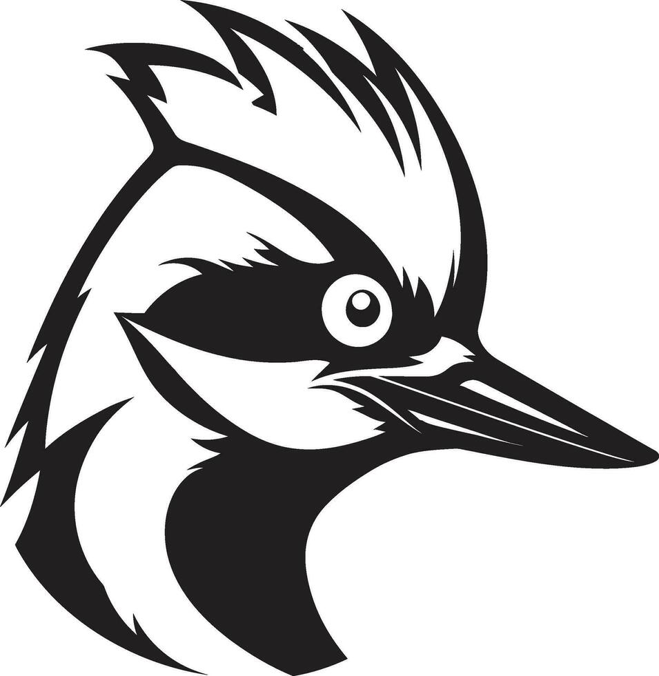 Woodpecker Bird Logo Design Black Creative Black Woodpecker Bird Logo Design Modern vector