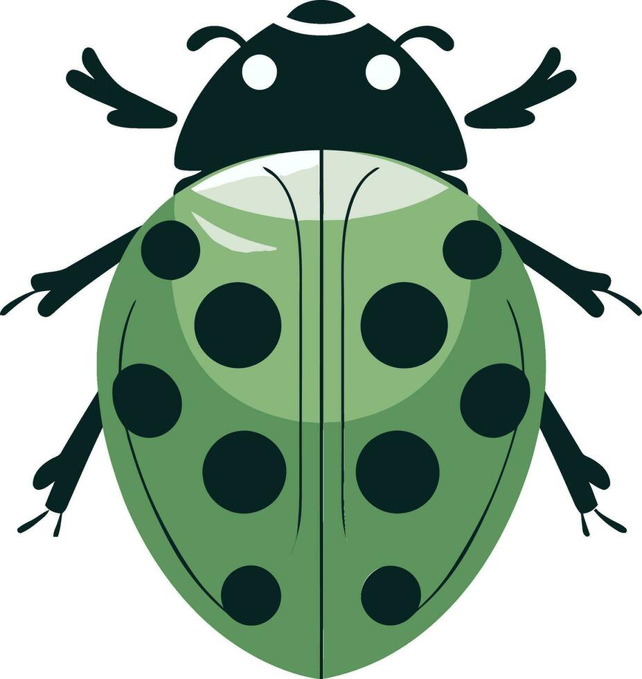 Abstract Artistry Black Ladybug Insignia Sleek Simplicity Ladybug Crest in Monochrome vector