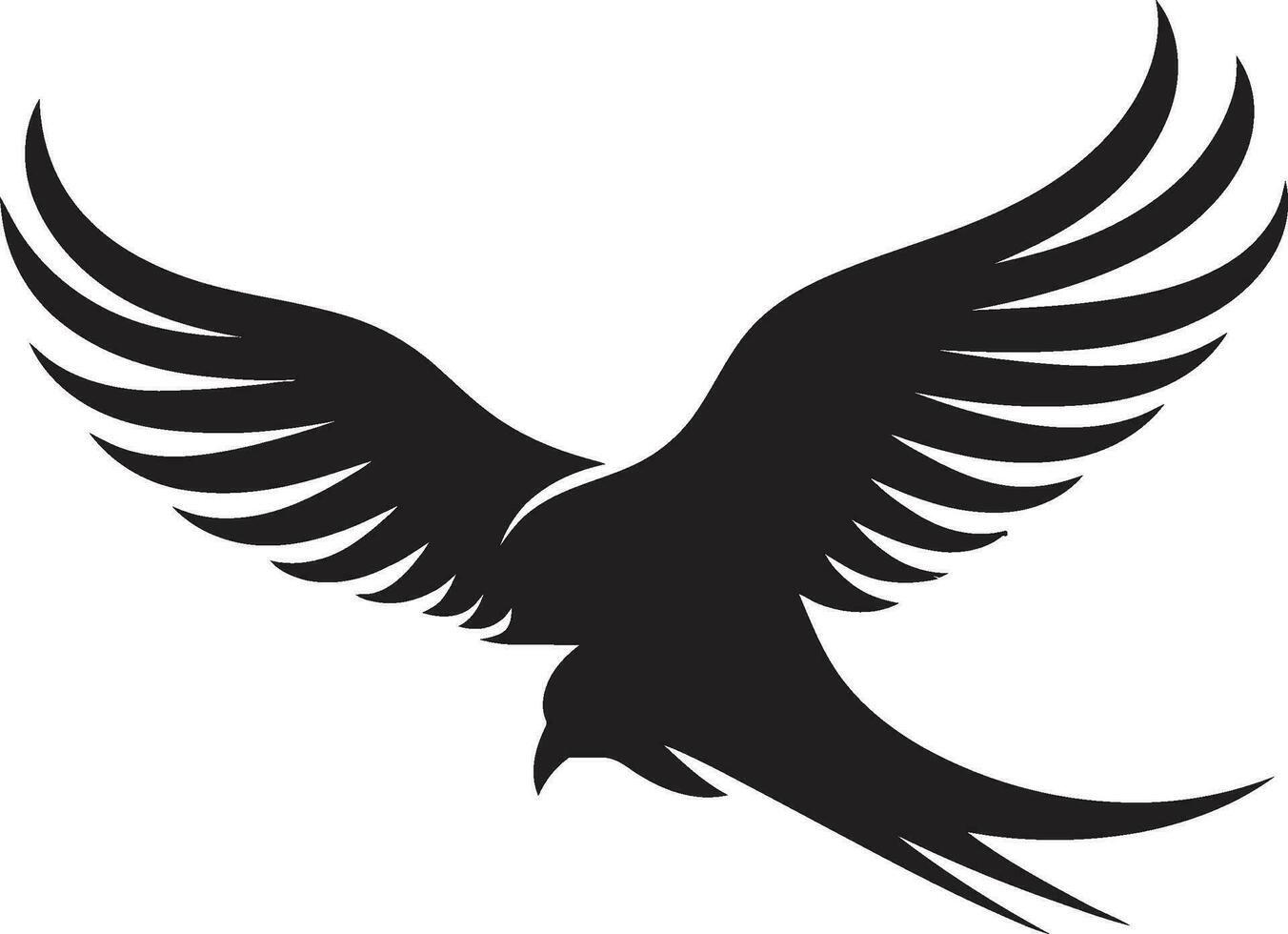 Abstract Egret Logo Condor Crest Icon vector