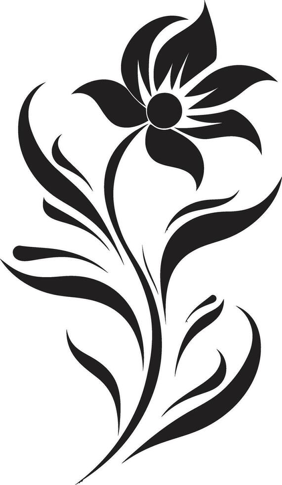 Black Floral Event Black Floral Party vector