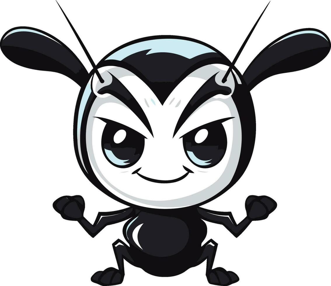 Ant Simplicity in Black A Timeless Logo Streamlined Ant Emblem Black Vector Logo