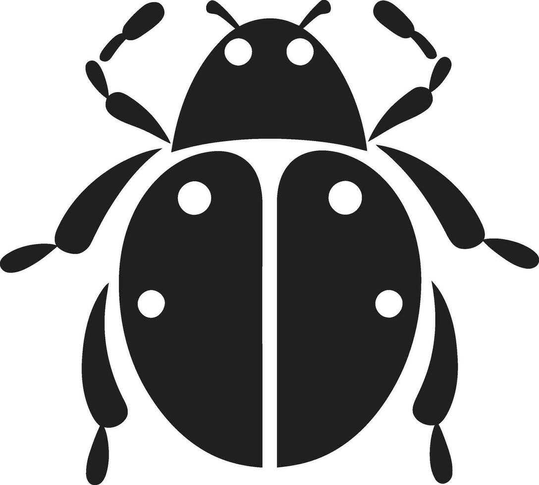 Silent Splendor Abstract Ladybug Logo Minimalistic Elegance Vectorized Ladybug Symbol vector