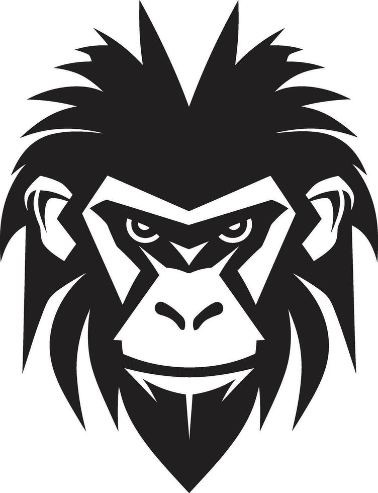 Flat Baboon Avatar African Primate Mark vector