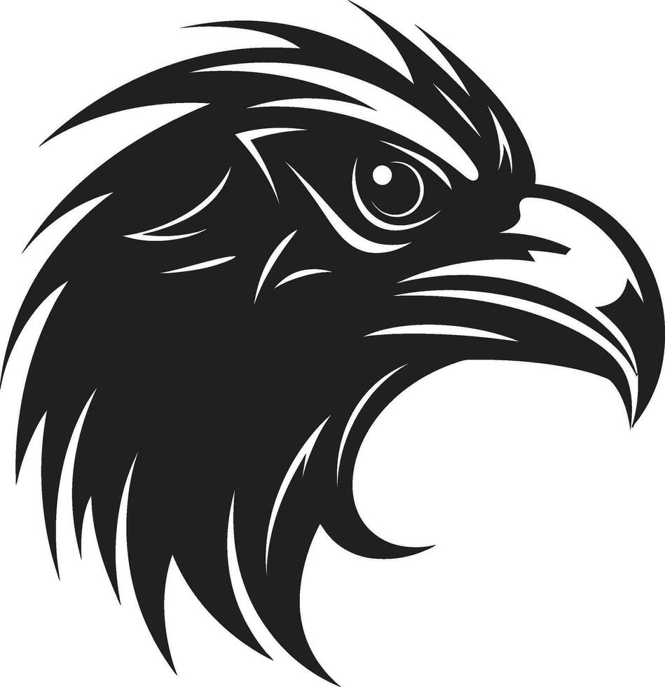 agraciado cuervo Insignia de honor intrincado cuervo vector icono
