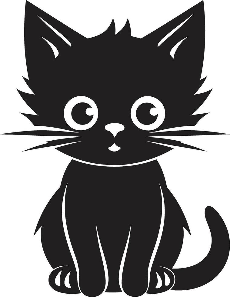 elegante vector gato icono atacando negro pantera