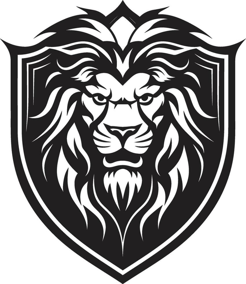 leones leyenda emblema logo excelencia feroz guardián león icono diseño vector