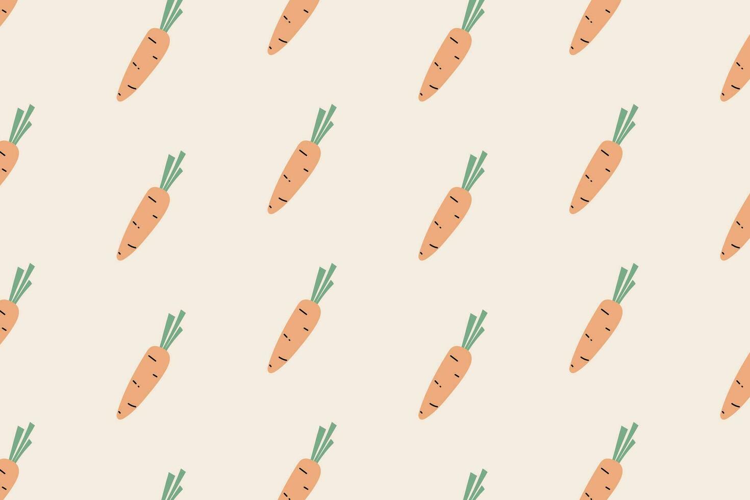 Carrot pattern background. Hand drawn style vector design illustrations.