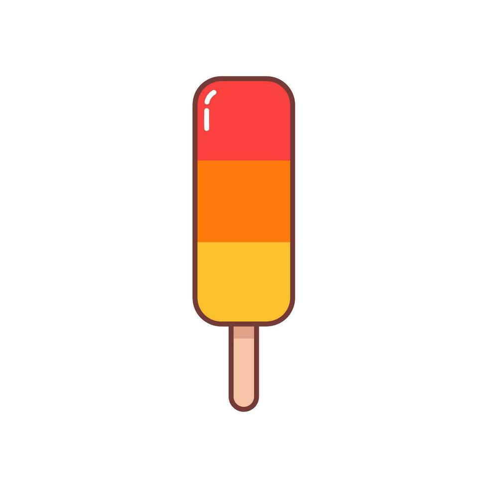 Ice cream with cartoon style vector