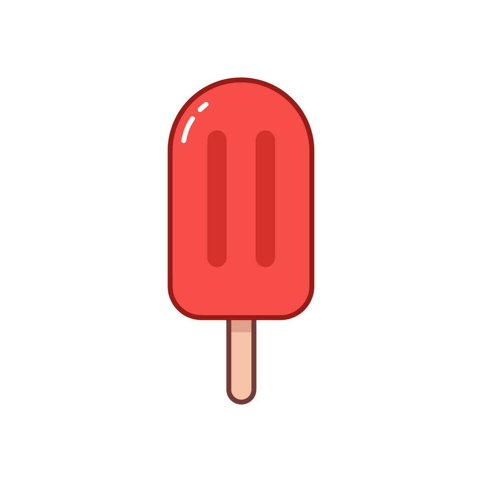 Ice cream with cartoon style vector