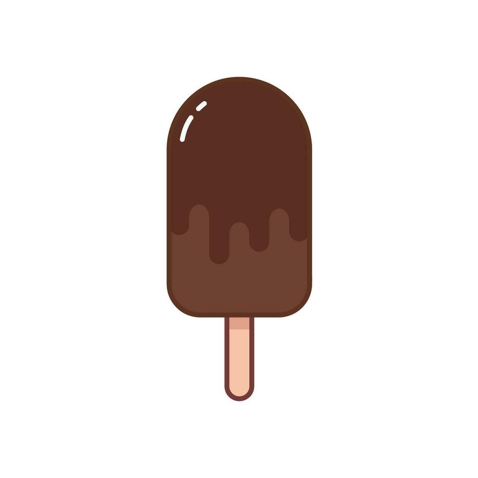 Ice cream with cartoon style vector
