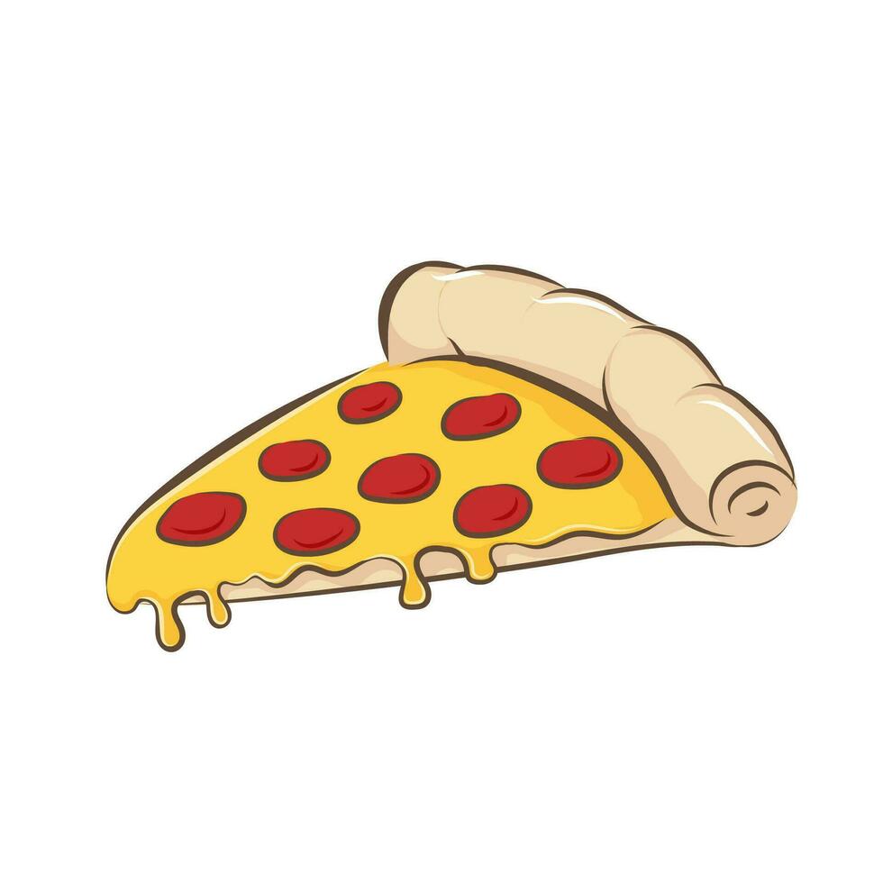 Pizza mano dibujado estilo. vector ilustración