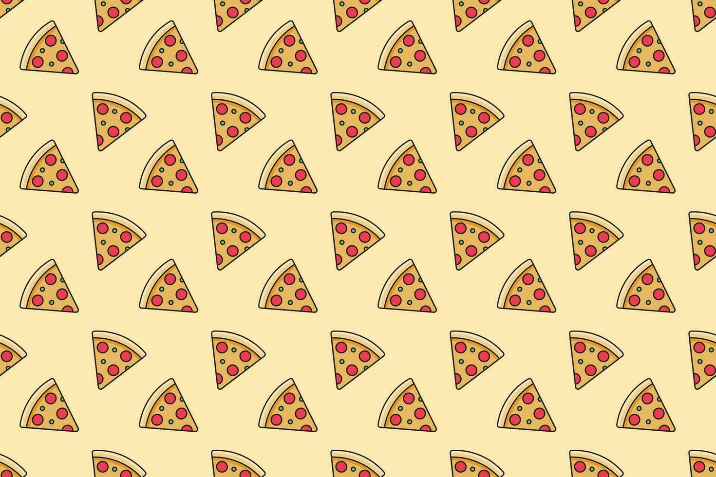 Pizza slice seamless pattern background vector