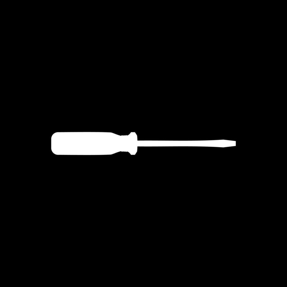 Minus or Negative Screwdriver Silhouette, can use for Art Illustration, Logo Gram, Pictogram, Website, Apps, or Graphic Design Element. Vector Illustration