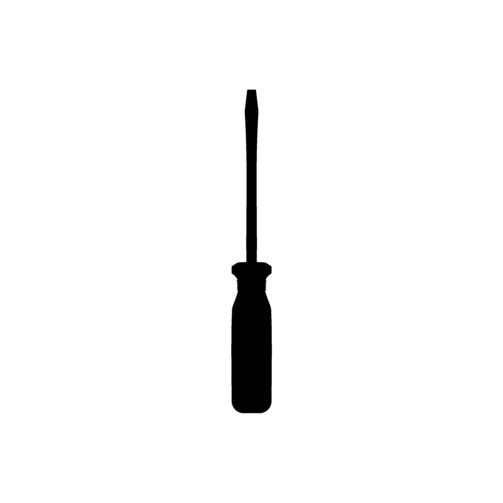 Minus or Negative Screwdriver Silhouette, can use for Art Illustration, Logo Gram, Pictogram, Website, Apps, or Graphic Design Element. Vector Illustration