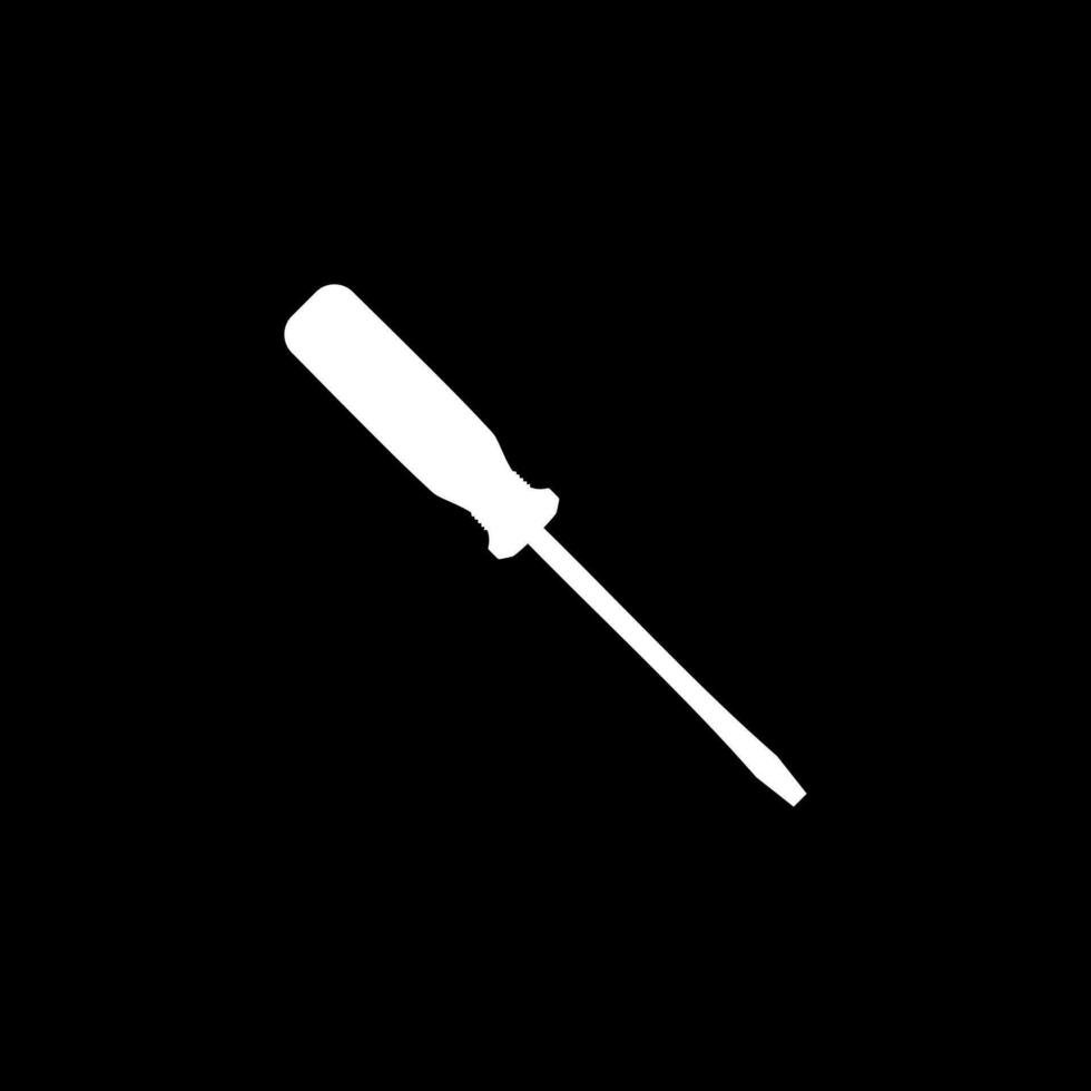 Minus or Negative Screwdriver Silhouette, can use for Art Illustration, Logo Gram, Pictogram, Website, Apps, or Graphic Design Element. Vector Illustration