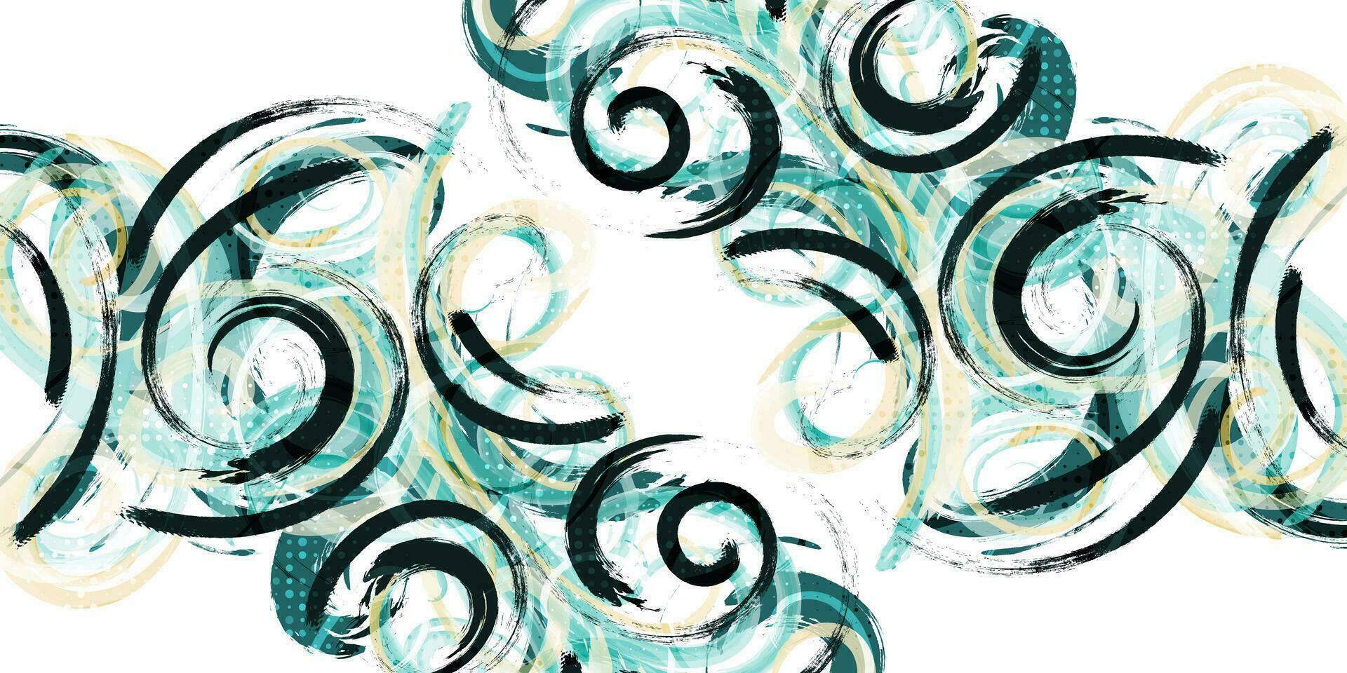 Abstract Watercolor Brush Background with Halftone. Brush Stroke Illustration for Banner or Poster. Scratch and Texture Elements For Design vector
