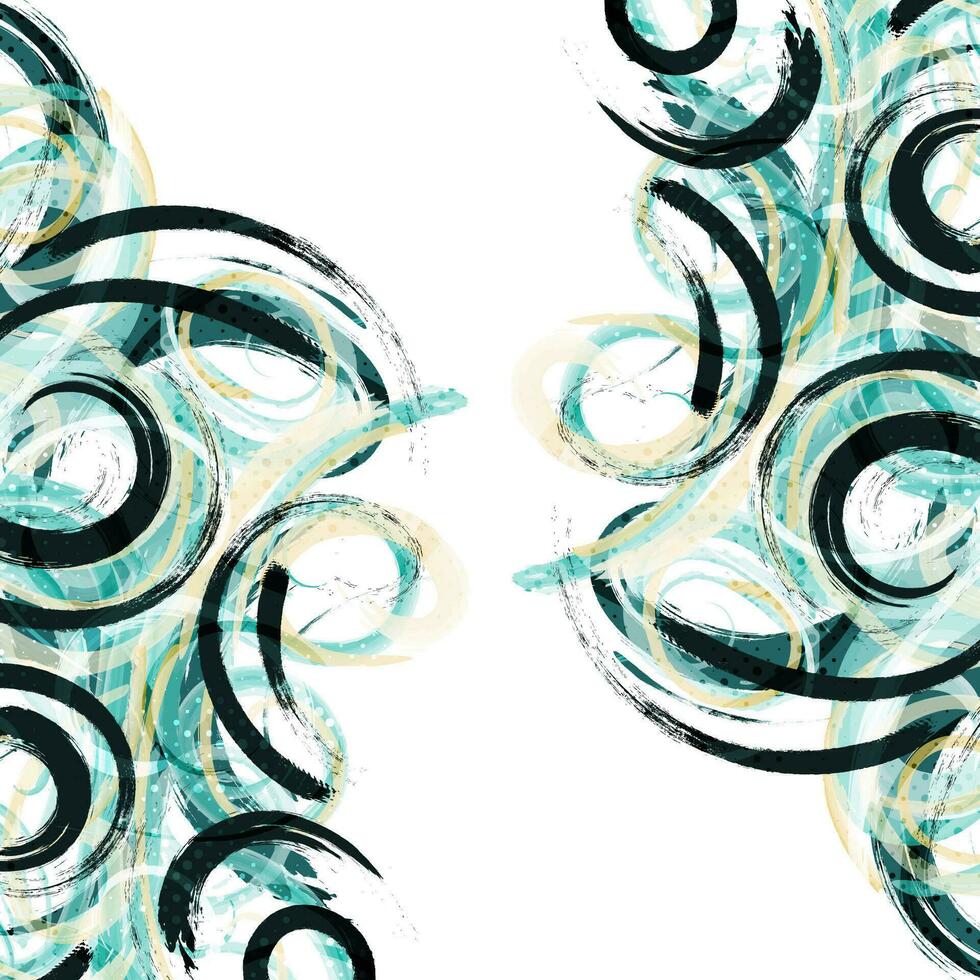 Abstract Watercolor Brush Background with Halftone. Brush Stroke Illustration for Banner or Poster. Scratch and Texture Elements For Design vector