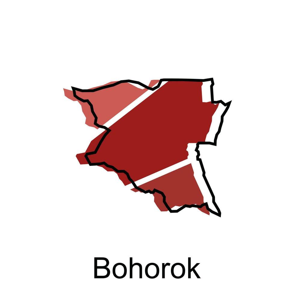 Map City of Bohorok Province of North Sumatra Vector Design. Abstract, designs concept, logo design template