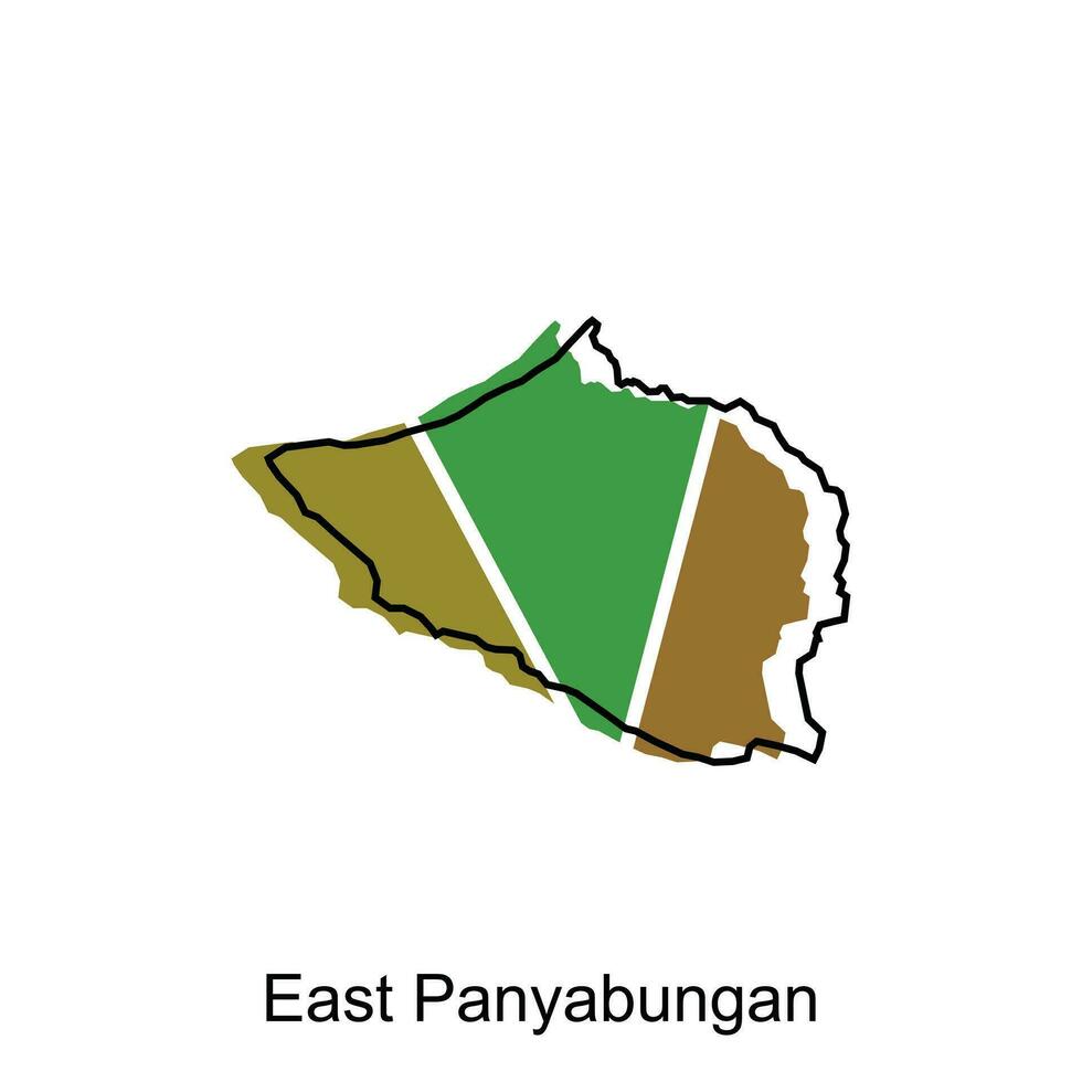 mapa ciudad de este panyabungan ilustración diseño, mundo mapa internacional vector modelo con contorno gráfico bosquejo estilo aislado en blanco antecedentes