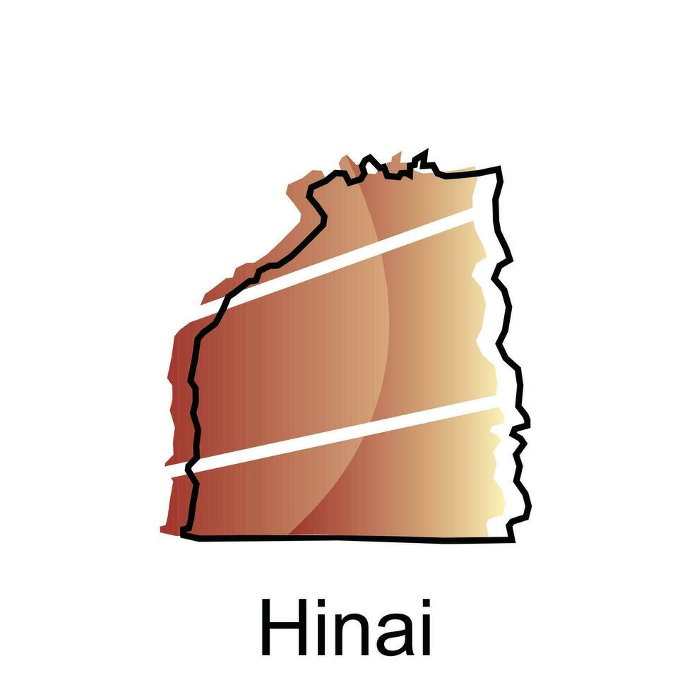 vector map of Hinai City modern outline, Logo Vector Design. Abstract, designs concept