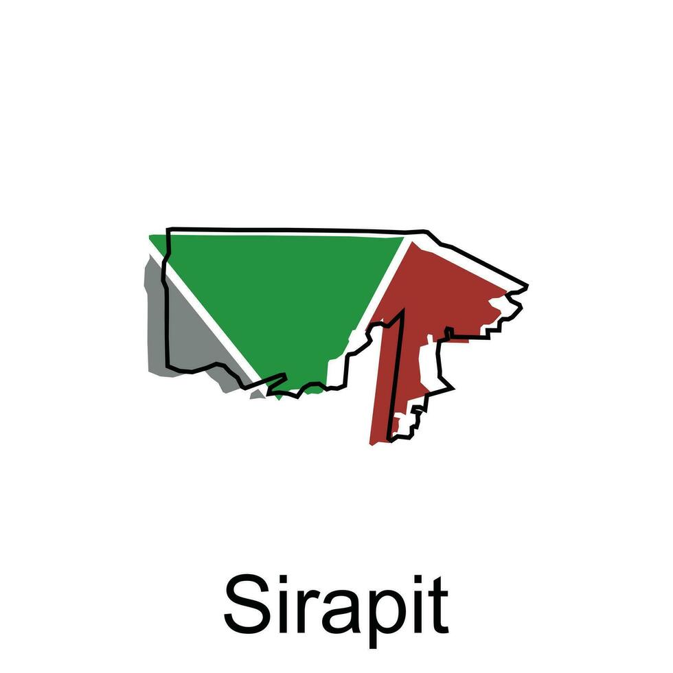 vector map of Sirapit City modern outline, Logo Vector Design. Abstract, designs concept