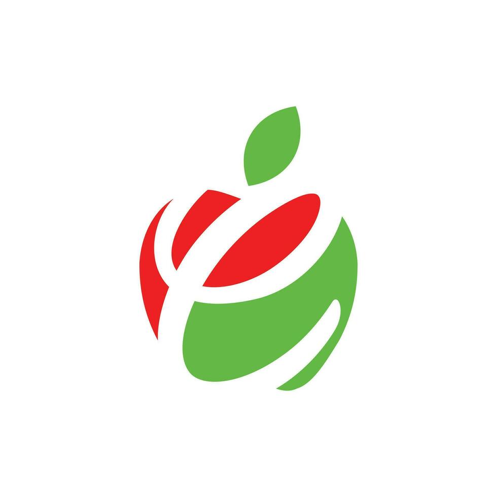 Letter C logo design with Apple Vector elements for natural application, ecology illustration design template