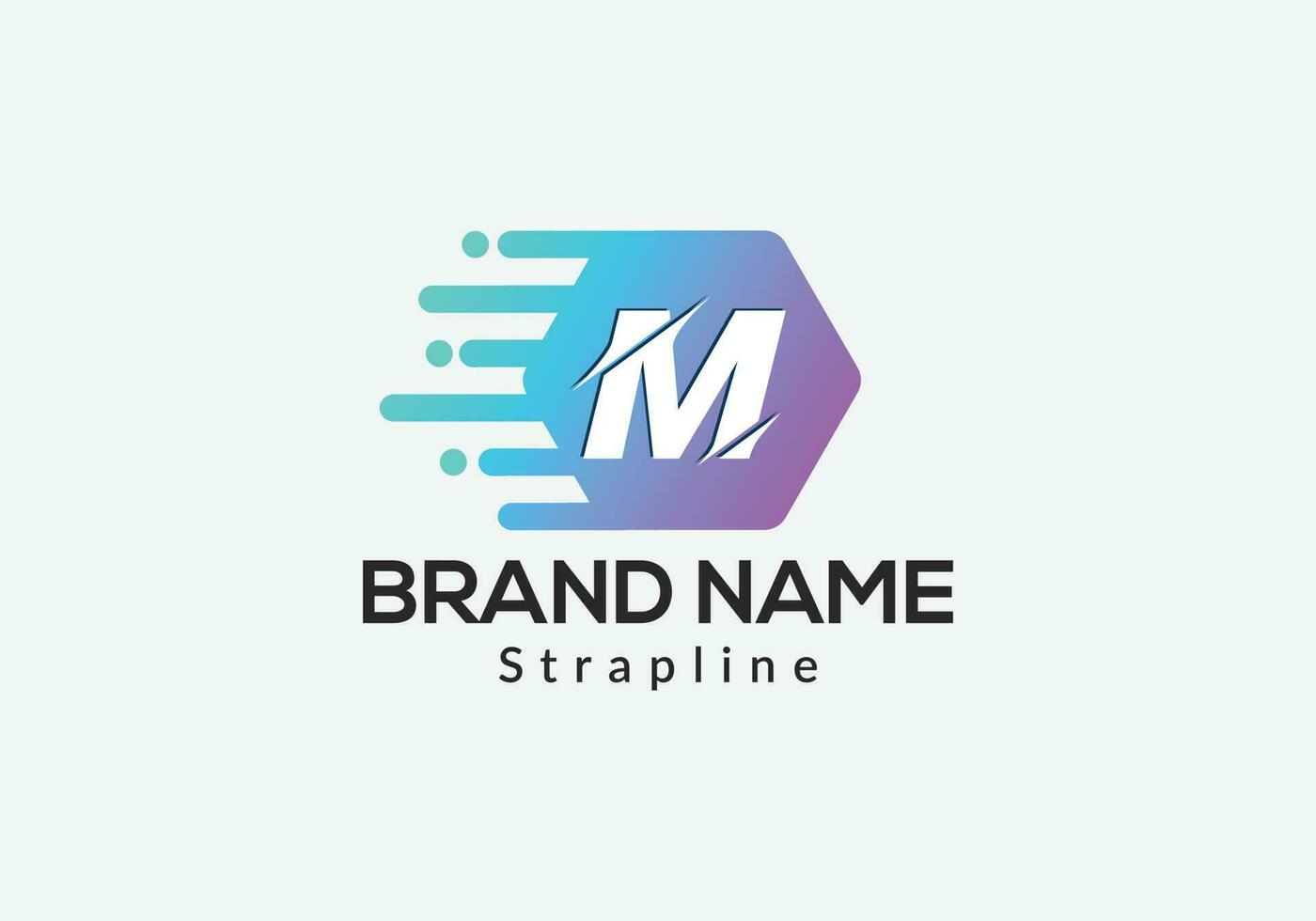 Abstract M letter modern initial lettermarks logo design vector