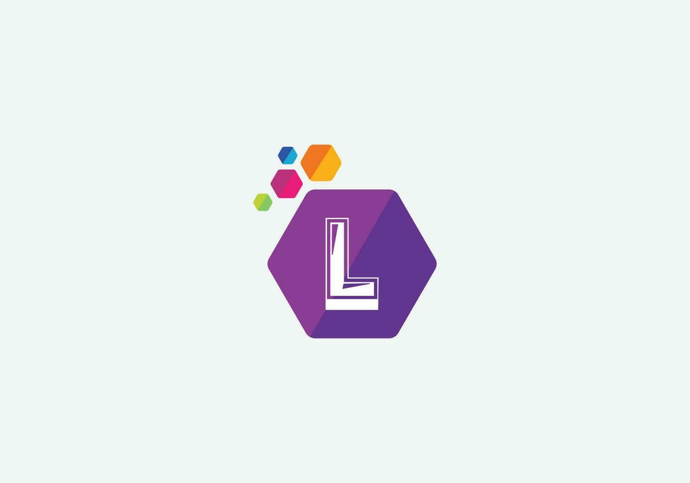 Abstract L letter modern initial lettermarks logo design vector